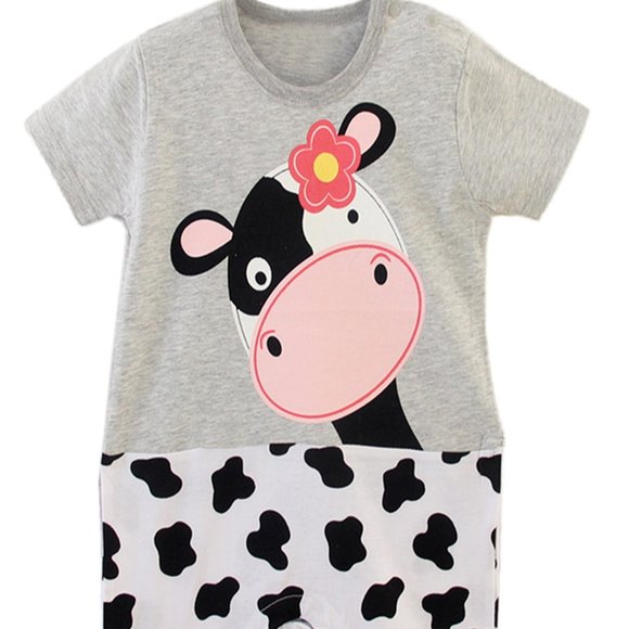 Cute Cow Cotton Baby Romper - Picture 1 of 1